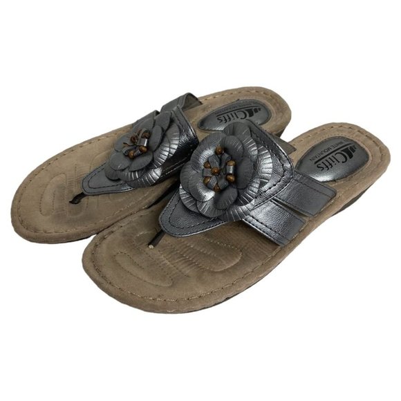 Clarks Women's Gray Sandals - Picture 1 of 7